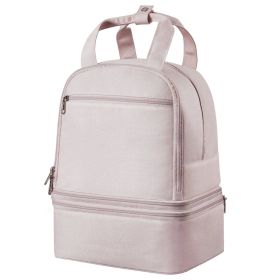 VEVOR Breast Pump Backpack, Breast Feeding Bag with Ice Pack, Fits for S1/S2, Pumping Accessories & Breastmilk Storage (Color: Light Pink, Material: Polyester)
