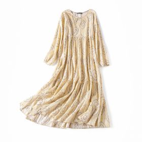 Block Printed Women's Kaftan Dress - Oia (size: XS/S)